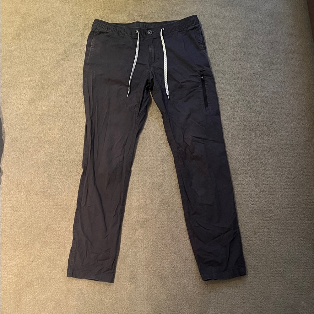 Men’s Large Vuori Gray Drawstring Hiking/Work Pants